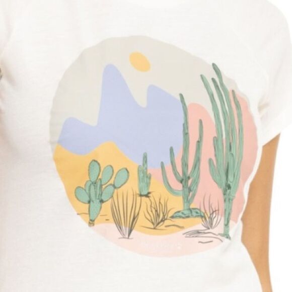 BearPaw M-L-XL Crewneck Desertscape Graphic Front Cotton Blend Short Sleeve Tee - Picture 5 of 13